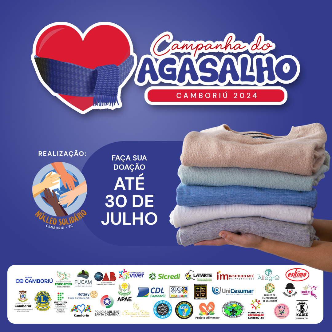 Núcleo Social de Camboriú antecipa Campanha do Agasalho